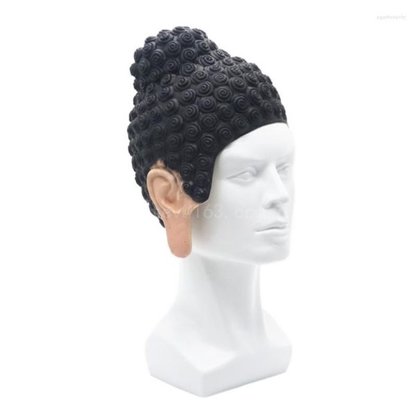 Berets Latex Buddha Kopfbedeckung Für Erwachsene Neuheit Cosplay Kostüm Hut Halloween Party Requisiten Atmungsaktive Kopfbedeckung