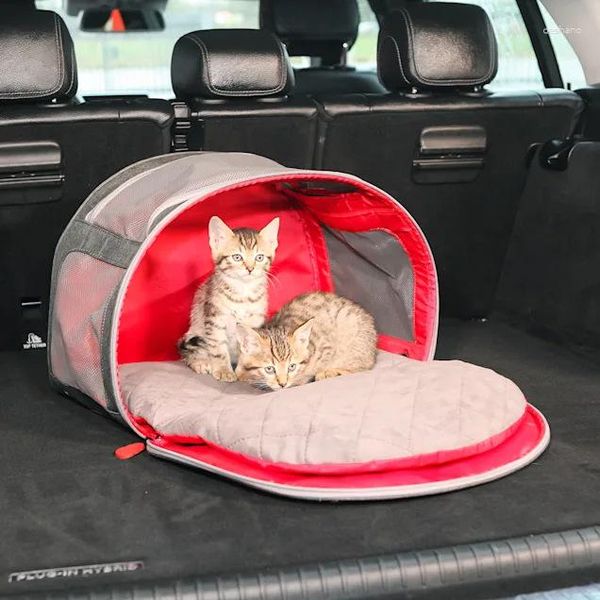 Porte-chats deux en un, nid de voiture pour animaux de compagnie, tissu Oxford imperméable, respirant, Portable et pliable