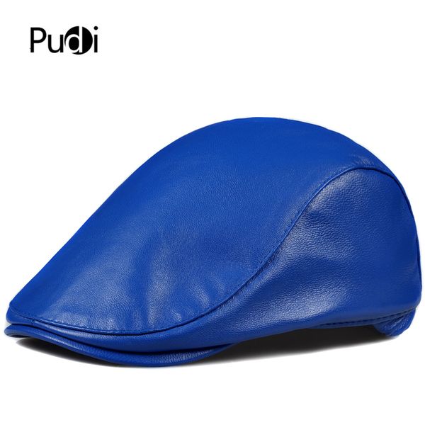 Berets Pudi Homem Real Sheep Couro Beret Cap Chapéu Inverno Quente Mulheres Menina Colorida Caps Chapéus HL919 230907