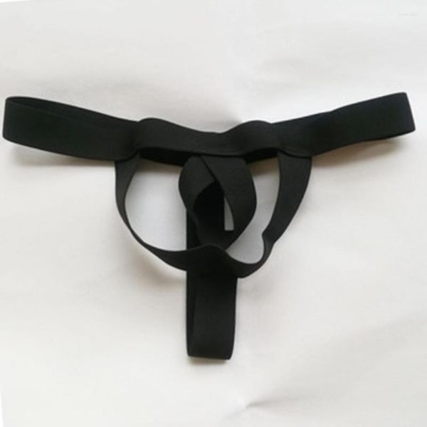 Unterhosen Open Front Herren Sexy G-String Elastische Unterwäsche Tanga Vergrößerung Cockring Erotische Dessous Penis Ring Jockstrap A50