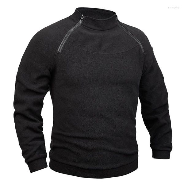 Jaquetas de caça US SWAT Mens Tactical Outdoor Polar Fleece Jacket Roupas Quentes Zíper Pulôver Homem Casaco À Prova de Vento Térmico Caminhadas Camisola