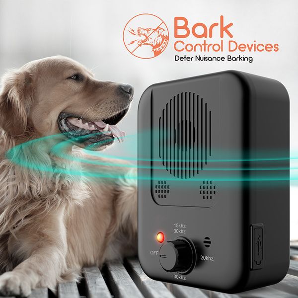 Hundehalsbänder Leinen K4 Ultraschall Anti Bark Gerät Haustier Barking Control Wiederaufladbare Repeller Trainer Training Abschreckung Drop Ship 230906