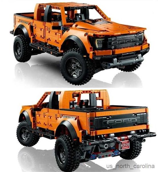 Blöcke Pickup Truck Auto 1379 Stück Baustein Modell Spielzeug für Kinder Geschenke R230907