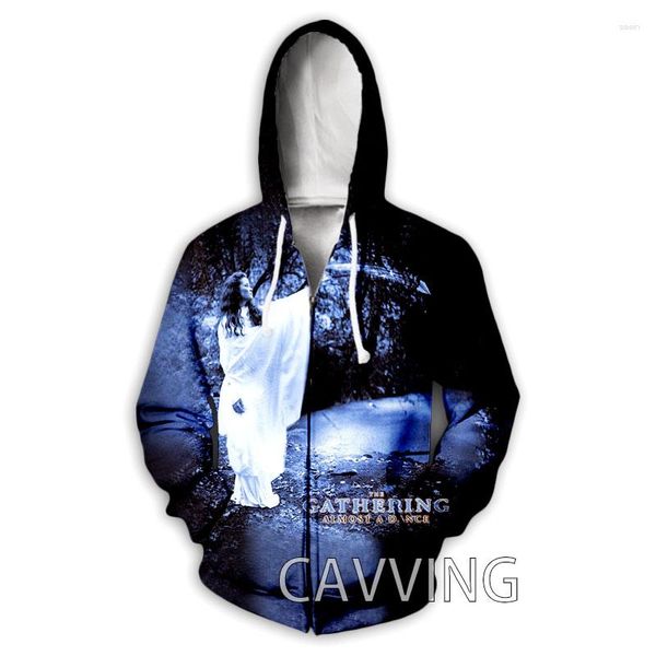 Herren Hoodies Mode 3D-Druck The Gathering Band Zipper Zip Up Kapuzenpullover Harajuku Hoodie Hip Hop