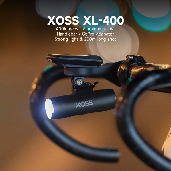 Luzes de bicicleta XOSS XL400XL800 Farol 400800 Lumen USB recarregável Road MTB Front Lamp Bicicleta Luz Alumínio Ultraleve Lanterna 230907