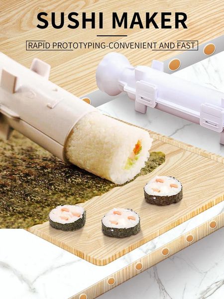 Sushi Tools Quick Maker Roller Reis Form Gemüse Fleisch Roll Gadgets DIY Gerät Herstellung Maschine Küche Ware 230906