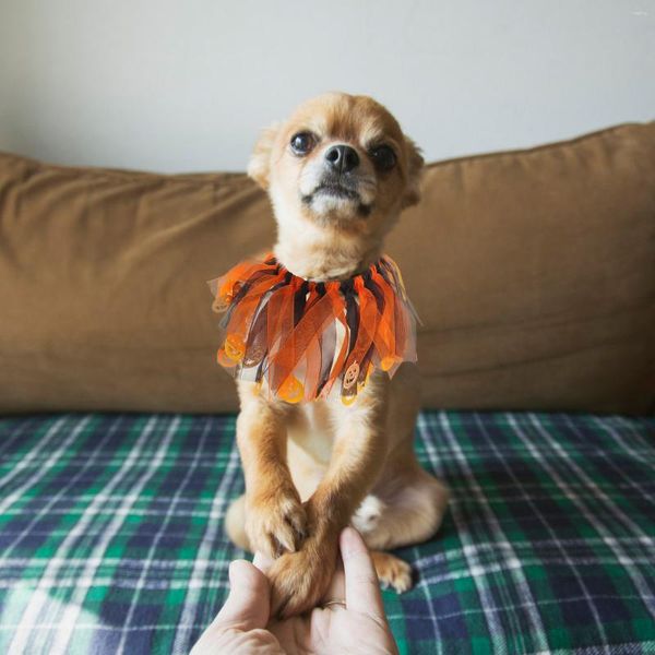 Colliers décoratifs en Polyester pour chien, éléments décoratifs pour animaux de compagnie, éléments d'halloween, chat de noël