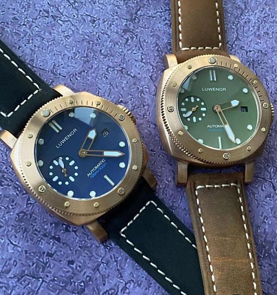 Armbanduhren Herren Automatikuhr Luxusuhren Militärische mechanische Armbanduhr Saphir100m Wasserdicht Leuchtender Kronenschutz Sea Gull