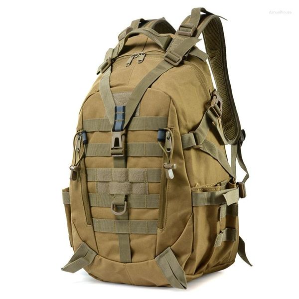 Sacos escolares 40L Mochila de acampamento Saco militar masculino Viagem Exército Tático Molle Escalada Mochila Caminhadas Ao Ar Livre Reflexivo Ombro