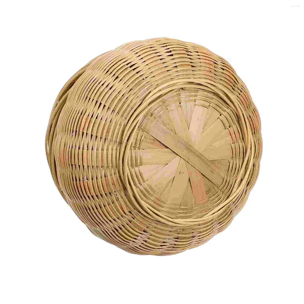 Conjuntos de louça cesta de armazenamento de ovo maquiagem palete cestas decorativas cebola recipiente de bambu recipientes de mobiliário doméstico utensílios