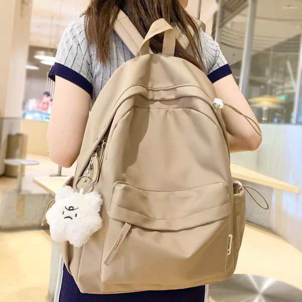 Borse da scuola Borsa in nylon Lady Studente Kawaii Laptop impermeabile Cool Fashion Donna Libro da viaggio Zaino per college da donna Ragazza teenager