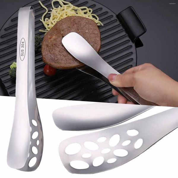 Werkzeuge 304 Edelstahl Grill Clip Koreanische Hohl Lebensmittel Küche Multifunktionale Steak Zungen