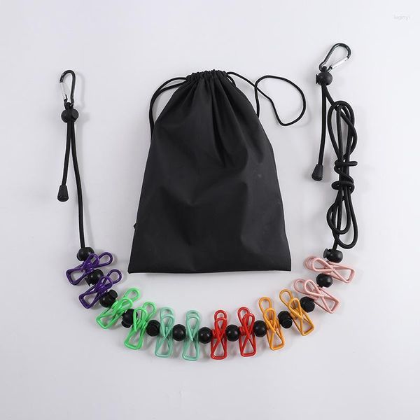 Kleiderbügel, bunt, zum Aufhängen, Lichtseil, für den Außenbereich, tragbar, winddicht, für Kleidung, Camping, Zelt, multifunktionales Lanyard