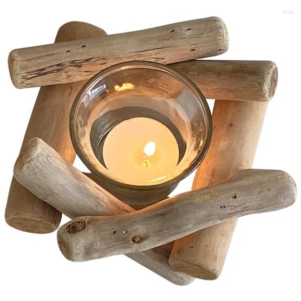 Castiçais estéticos mais quentes molde lanterna natal suporte de madeira acessórios tealight velas decoração para casa