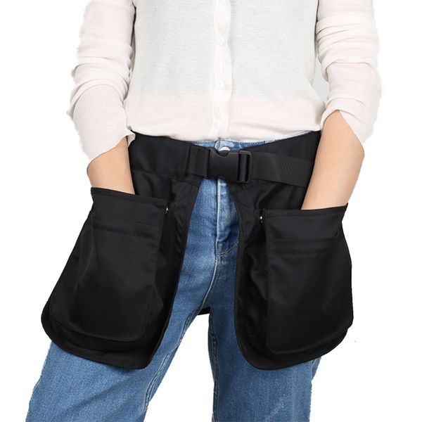Sacos de cintura syzm saco de dois lados para cinto unisex multi funcional selo bolso impermeável nylon retro gota bum 230906