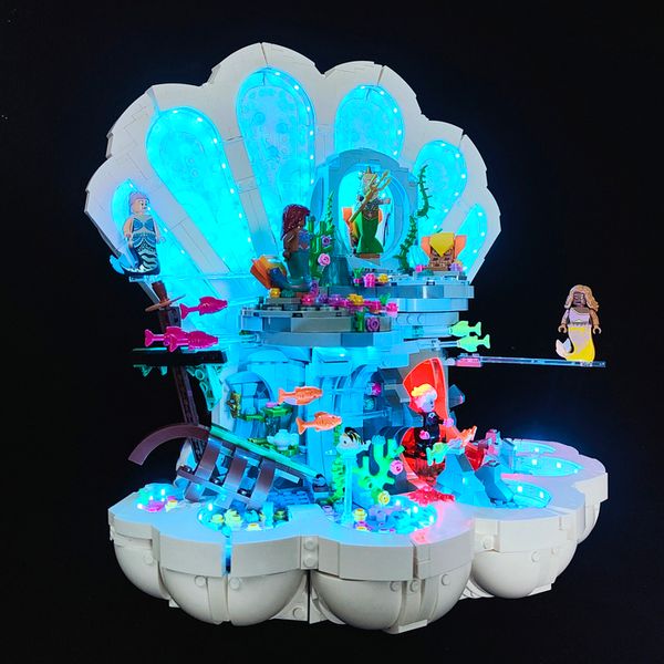 Aeronave Modle Princesa Sereia Royal Clamshell Underwater Dream Castle Blocos de Construção Brinquedo Infantil Meninas Presente de Aniversário 43225 230907