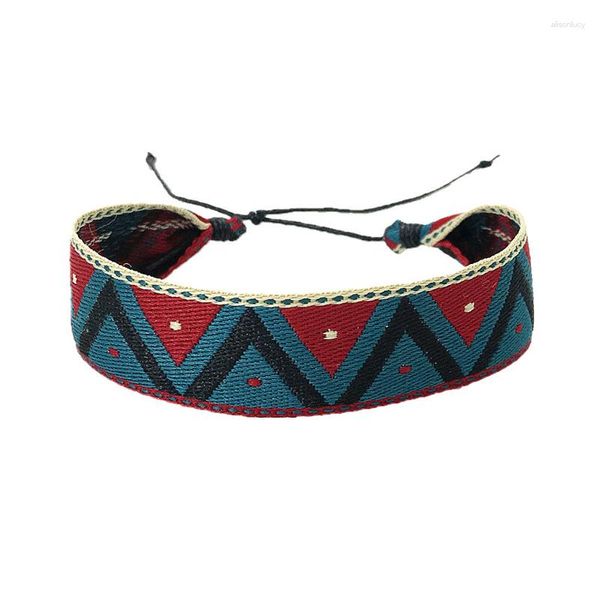 Charme Pulseiras Bohemian Corda Tecido Amizade Pulseira para Mulheres Ajustável Trançado Handmade Fio Colorido Boho Borlas Pulseiras