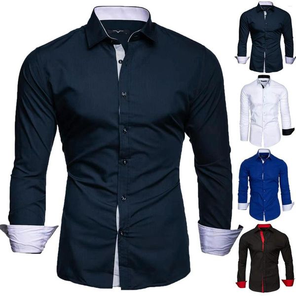 Magliette da uomo Camicia a maniche lunghe di colore casual da uomo Four Seasons bella personalità floreale