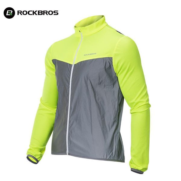 Camisas de ciclismo Tops Rockbros Bicicleta Jaquetas Coletes Reflexivos Homens Mulheres Respirável Segurança Luz Bicicleta Jerseys Casacos MTB Road 230907