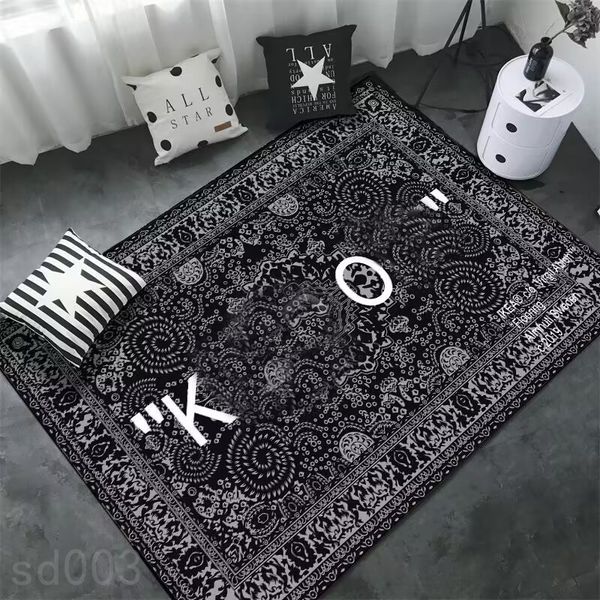 Tenere lontani i tappeti di lusso tappeto di design nero anacardi pavimento di fiori assorbire acqua moda camera da letto sala giochi tappeti di grandi dimensioni tinta unita blu grigio lettera s01