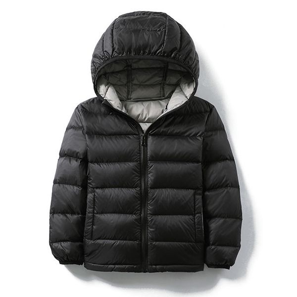 Jacken Hochwertige Kinder Entendaunen 2023 Ultraleichte Wintermäntel mit Kapuze für Jungen Mädchen Tragbare winddichte Puffy Parkas 14T 230906