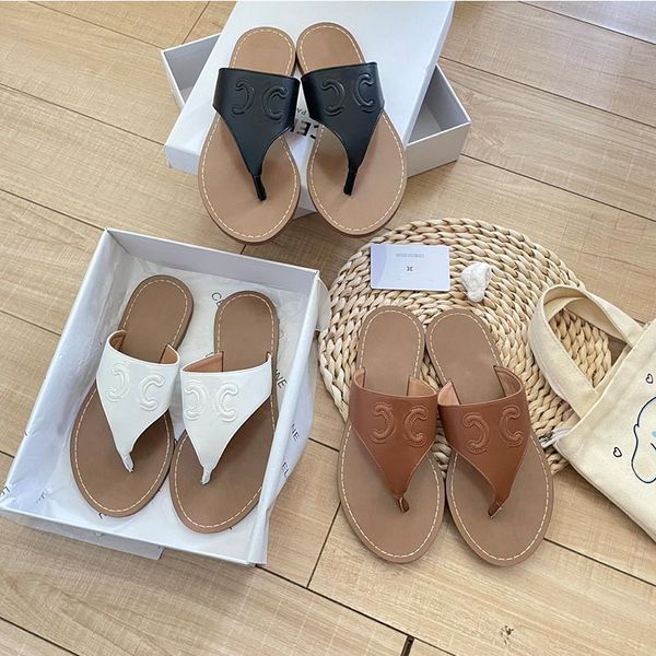 Sandali firmati Beach Slipper pantoufle Infradito piatte in pelle da donna Ciabatte tazz marrone scarpe nere muli con fondo in legno taglia 35-41