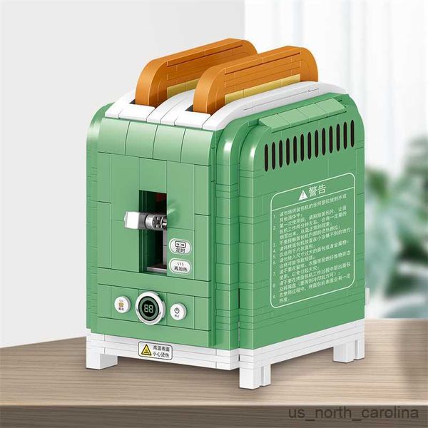 Blöcke 456 Stück Becher Brotbackautomat Modell Bausteine Kreative Toaster Lebensmittelmaschine Modell Blöcke Spielzeug Spielzeug für Kinder R230907