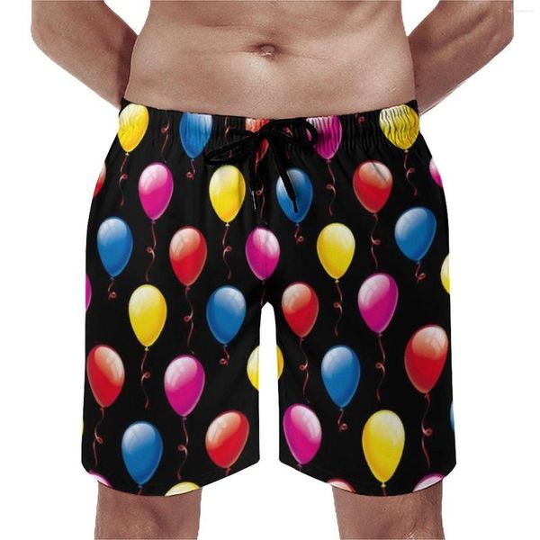 Pantaloncini da uomo Palloncino estivo da tavola Abbigliamento sportivo Palloncini di compleanno Pantaloni corti stampati Divertenti bauli da spiaggia ad asciugatura rapida Taglie forti