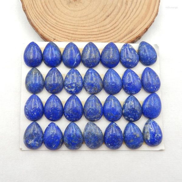 Lose Edelsteine im Angebot!! Hochwertige 28 Stück Lapislazuli-Steine, ovale Cabochons, Schmuck für DIY-Ohrringe, Anhänger, 18 x 13 x 5 mm, 66 g