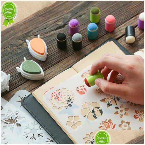 Textmarker Großhandel Schwamm Finger Das Schaum Malerei Stempelkissen Stam Pinsel DIY Scrapbooking Ding Kunsthandwerk Werkzeuge Drop Lieferung DHRFP