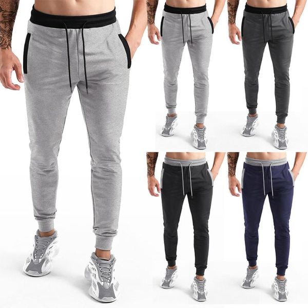 Pantaloni da uomo Leggings aderenti Estate Casual Traspirante Portachiavi multitasche Cravatta con memoria per la casa H