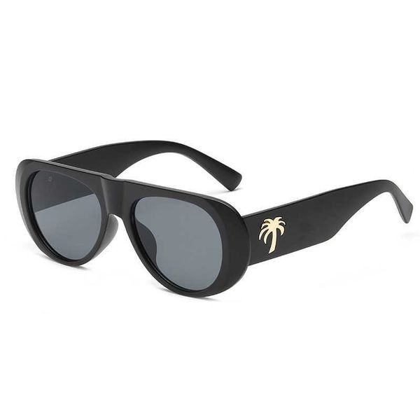 Damen, Designer-Rennrad-Sonnenbrille 22065 für Herren, ovale Form, UV-beständig, sonnenbeständig, Street-Style, Anti-Strong-Sonnenbrille, Effekt