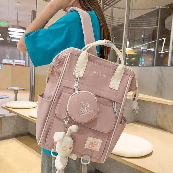 Schultaschen Frauen Rucksack Weibliche Große Kapazität Rucksäcke Für Teenager Mädchen Kawaii Student Mit Geldbörse Mode Reise