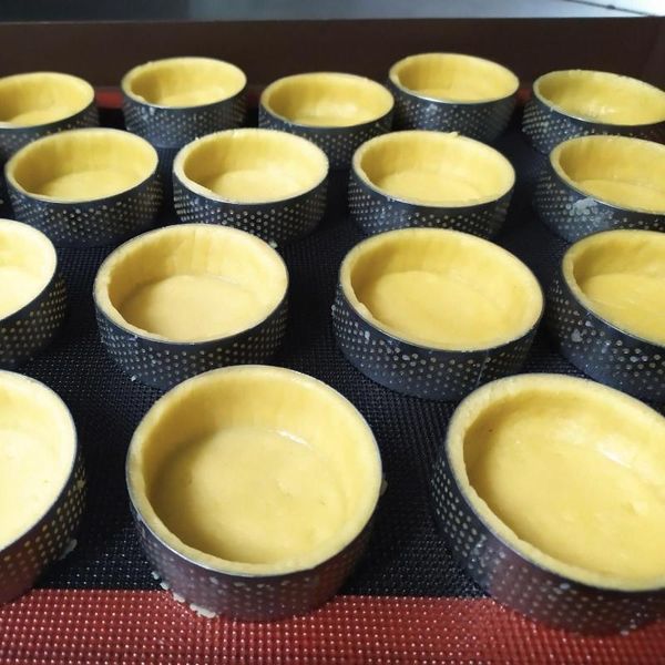 Pişirme Kalıpları 50x20mm Yuvarlak delikli Tart Halkası 304 Paslanmaz Çelik Tartlet Kalıp Meyve Pi Yumurta Yap