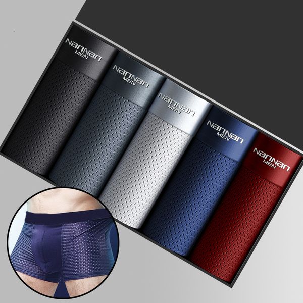 Cuecas masculinas cuecas boxershorts homens boxer homens ropa interior hombre calzoncillos respirável hombre bambu buraco grande tamanho 230907