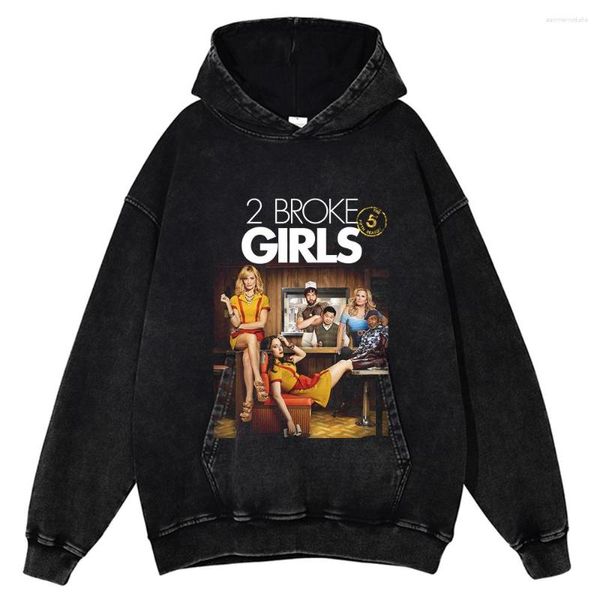 Erkek Hoodies Sonbahar ve Kış Sokağı Kostümü Klasik Kızkardeşler Senaryo Baskı Hoodie Harajuku 2023 Pamuk Vintage Hip Hop Sweatshirt Unise