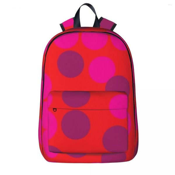 Zaino di San Valentino's Polka Dots zaino per studente Borsa Stuffi Laptop Racktack Fashion Travel Children School