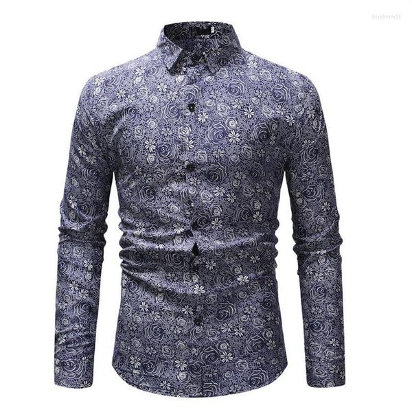 Camicie casual da uomo Moda stile classico oscuro scozzese a maniche lunghe Drop Primavera Autunno Vestiti slim157Q