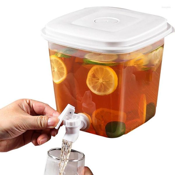 Copos de vinho dispensador de suco com torneira 3.5l bebida geladeira limonada para leite casa cozinha acampamento parte