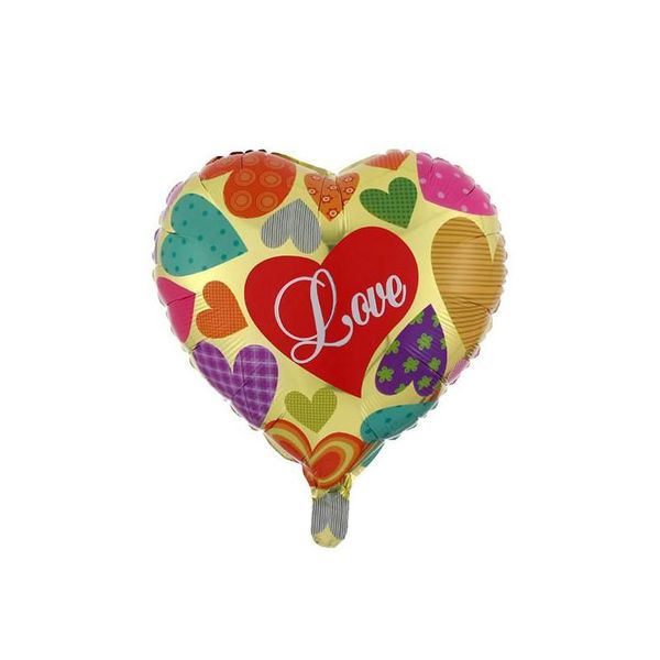 Bomboniera Palloncini a forma di cuore da 18 pollici San Valentino Ti amo Foglio di alluminio Palloncino con decorazione a elio Rre15282 Consegna a goccia H Dhbfn