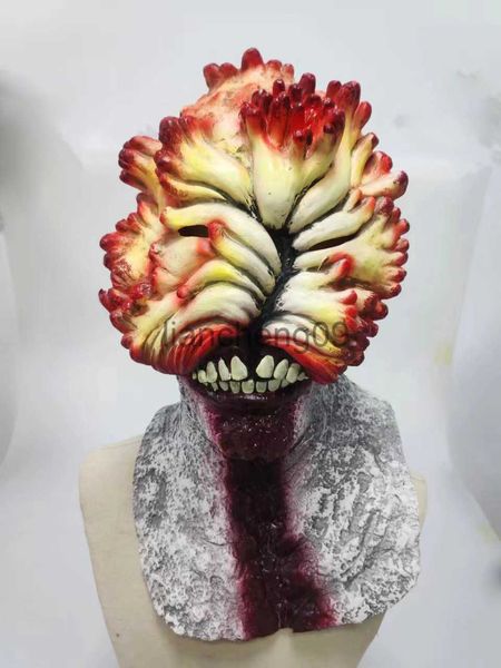 Maschere per feste The Last Of Us Clicker Maschera Cosplay Zombies Masques Gioco anime Casco integrale Costumi per feste di Halloween Accessori x0907