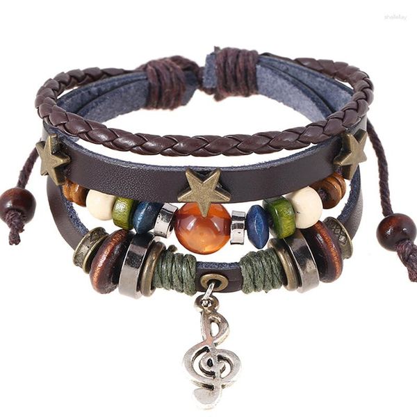 Bracciale in filo Lega di ferro Braccialetti con lacci in pelle unisex per amanti classici Offerta speciale anime