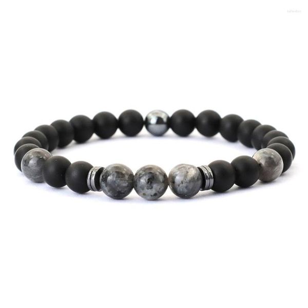 Braccialetti con ciondoli Bracciale da uomo fatto a mano da Noter 8mm Onice Occhi di tigre Pietra Perline Braclet Ematite Healing Braslet Cadeau Homme Leisure