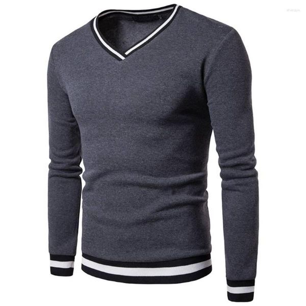 Felpe con cappuccio da uomo Felpe da uomo Basic Fit Maglione Pullover Top Fitness Abbigliamento sportivo Casual scollo a V Streetwear Abiti a maniche lunghe M-XXXL