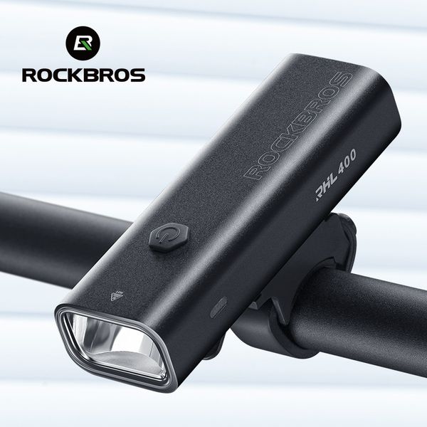 Luci per bici ROCKBROS Luce antipioggia TypeC Ricarica LED 2000mAh MTB Lampada frontale Faro in alluminio Torcia ultraleggera per bicicletta 230907