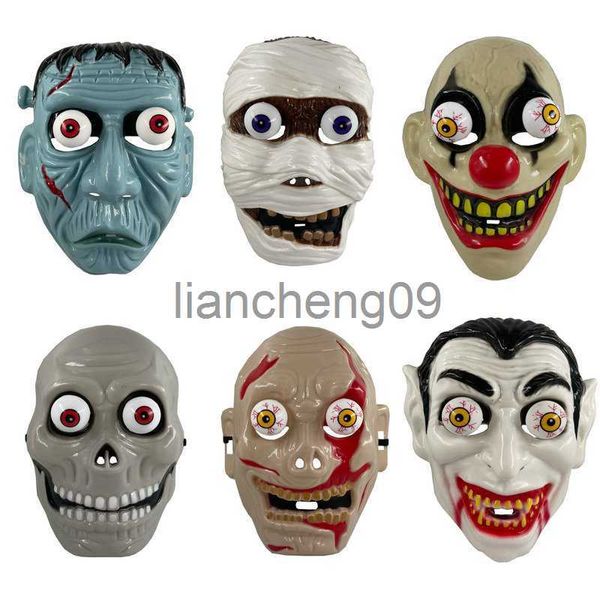 Máscaras de festa 1 pc Halloween Criativo Terror Cosplay Fotografia Prop Esqueleto Vampiro Demônio Forma Máscara Engraçada Múmia Plástico Máscara X0907