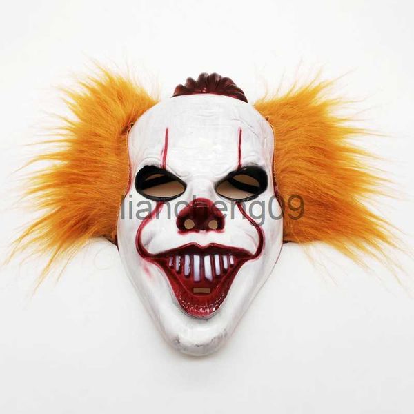 Masques de fête Film effrayant Masque en plastique dur Perruque Costume de fête Clown DC Masque The Dark Knight Cosplay Horreur Joker Masque Prop Halloween x0907