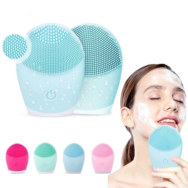 Reinigungswerkzeuge Zubehör iebilif Reinigungsbürste Gesichtshautpflegewerkzeuge Wasserdichtes Silikon Elektrischer Sonic Cleanser Schönheitsmassagegerät 230907