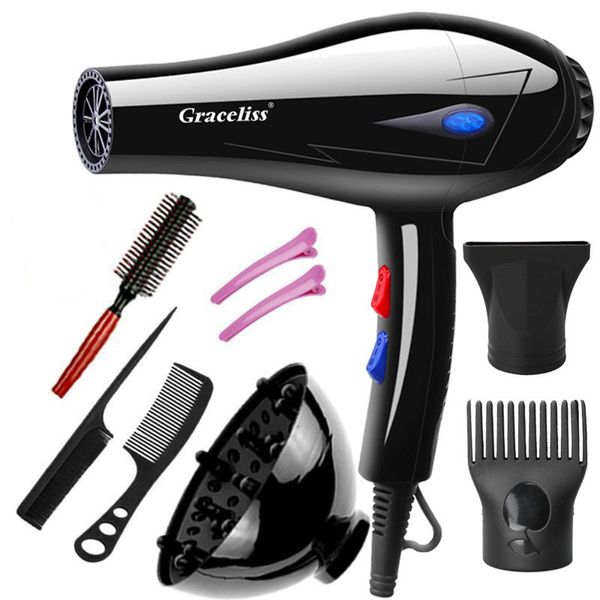 Autres articles de massage 1800W 3800W 110V US ou 220V EU Plug Sèche-cheveux professionnel à vent froid Sèche-cheveux pour salon à usage domestique 230906