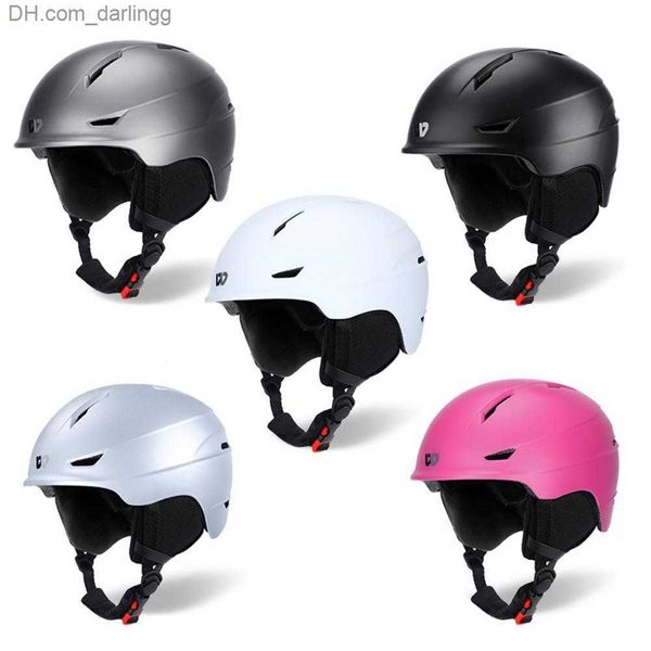 Велосипедные шлемы Спорт на открытом воздухе Защитный лыжный шлем Велоспорт Холодостойкий мужской женский велосипедный шлем Мягкая флисовая подкладка Теплый противоскользящий лыжный шлем Q230907